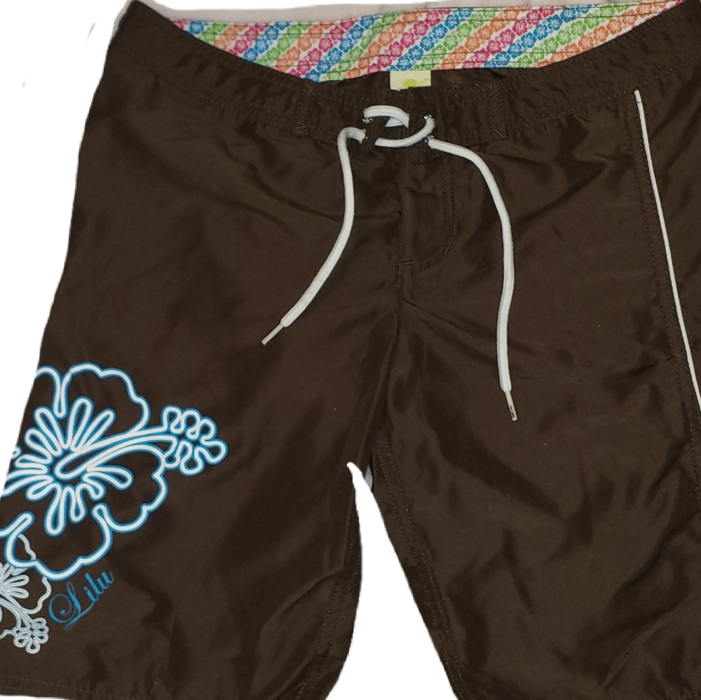 5/35 LILA BOARD SHORTS BROWN JUNIORS SZ 5